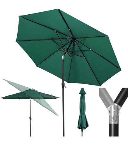 リール umbrella Treasure Garden Crank Tilt AKZ Plus 13' Octagonal Aluminum