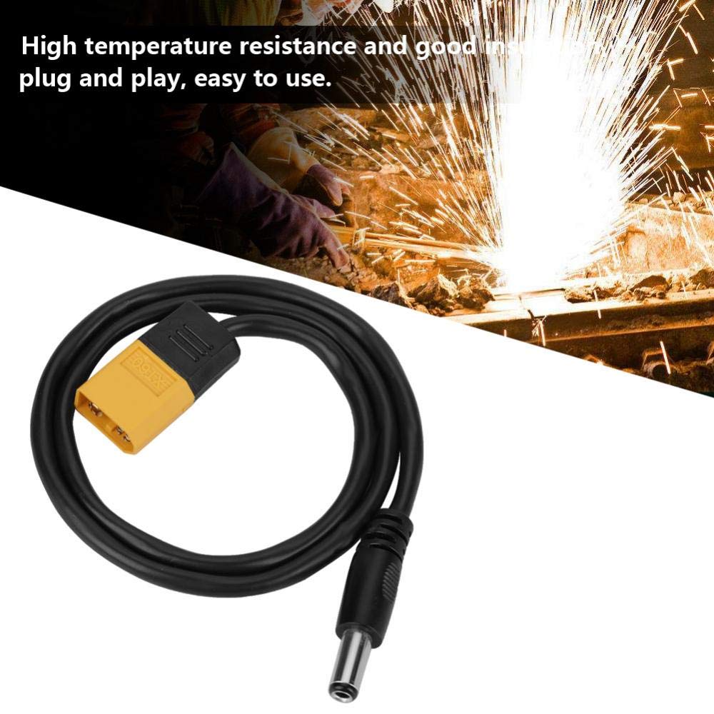 Garosa 20.7 inch XT60 to DC5525 Male Power Cable for TS100 Soldering Iron, Black, 20.7 inches - Image 3