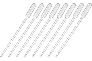 uxcell 30 Pcs Plastic Disposable Pipettes 0.5ml, Clear Transfer Pipettes, 112mm Length, Liquid Dropper for Lab