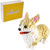 Larcele 950 Pcs Welsh Corgi Dog Micro Building Set for Kids 8+ KLJM-02 | DIY Creative Construction Toys, Animal Bricks Kit, for Teenagers and Adults, Home Office Desk Bookshelf Decor