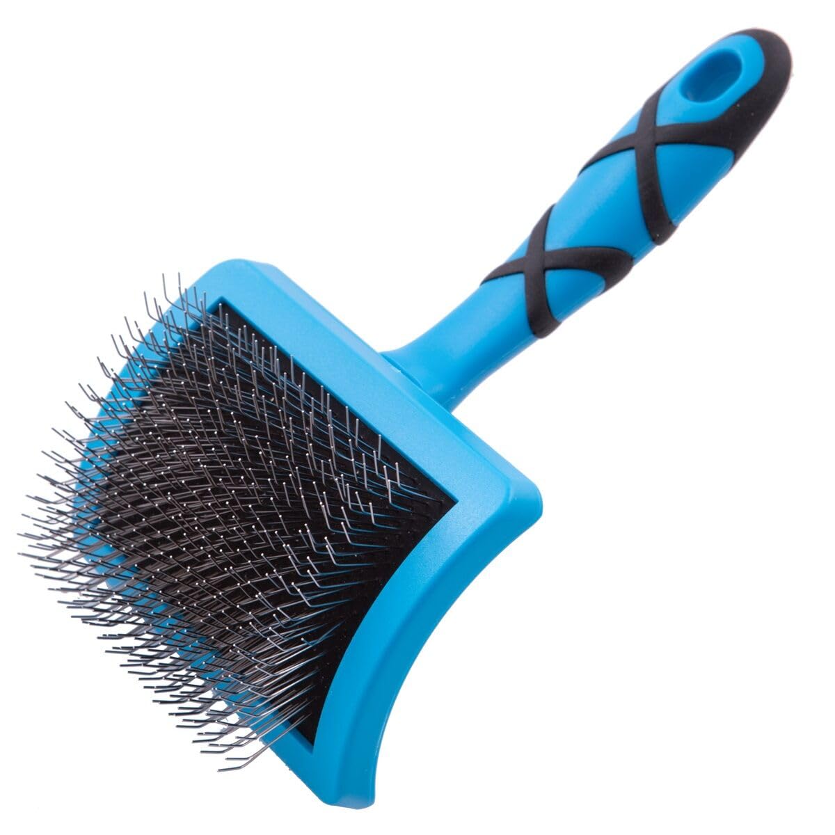 GROOM PROFESSIONAL Amplifier Firm Slicker Dog Brush - Perfect for Amplifying Dog Coat Volume & Removing Knots & Tangles - Dual Purpose - Large