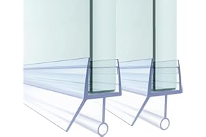 FCSOTSPS Shower Door Bottom Seal,2 PCS 3/8" X 36" Shower Door Sweep for 3/8 Inch Glass,Frameless Glass Door Seal Strip to Seal 11mm Gap,Stop Shower Leaks and Create a Water Barrier