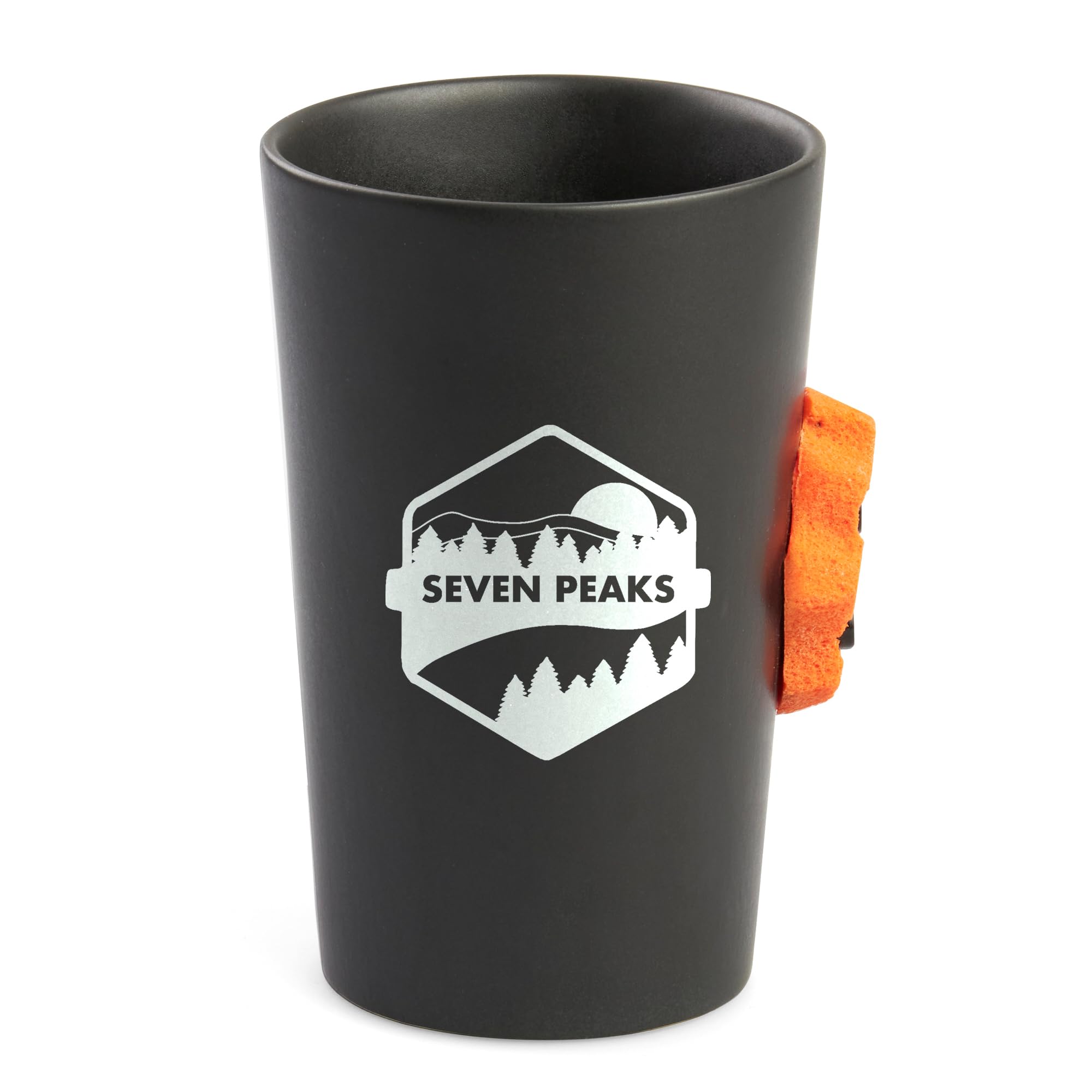 MUG With Real Climbing Holds | Rock Climber Gift | Ceramic Adventure Cup With Professional Dam | Microwave Safe and Water Resistant (Orange 9c)