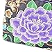 Vintage Embroidery Women Boho Mandala Messenger Bag Shoulder Bag (Purple Peony)