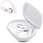 JBL Endurance Peak 4 - True Wireless Noise Cancelling Sport Earbuds, Up to 48Hrs total playback, water & dust proof (IP68), Secure fit with TwistLock™ design, & 6 mics for perfect calls (White/Orange)