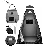 Abahub Pop Up Oversized Shower Tent Kit Solar Shower Bag, 4.9x4.9x6.2 ft | Portable Instant Privacy Tents with 5 Gallon Solar Shower Bag, Outdoor Changing Room for Camping, Beach