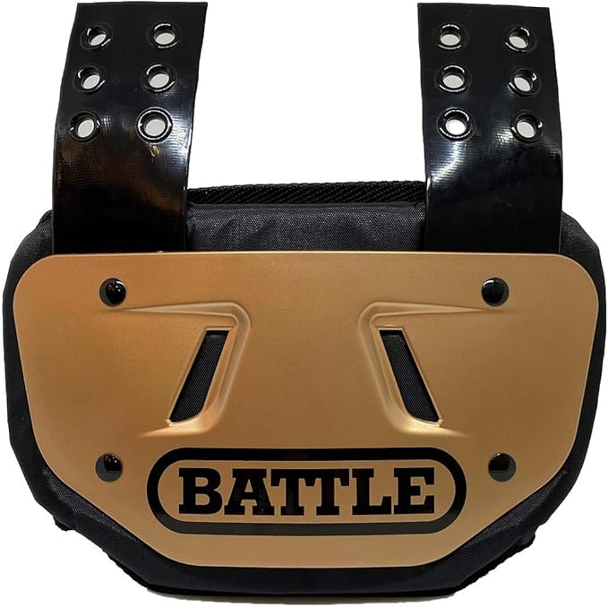 Amazon Battle Sports Football Back Plate (Gold, Adult) スポーツ＆アウトドア