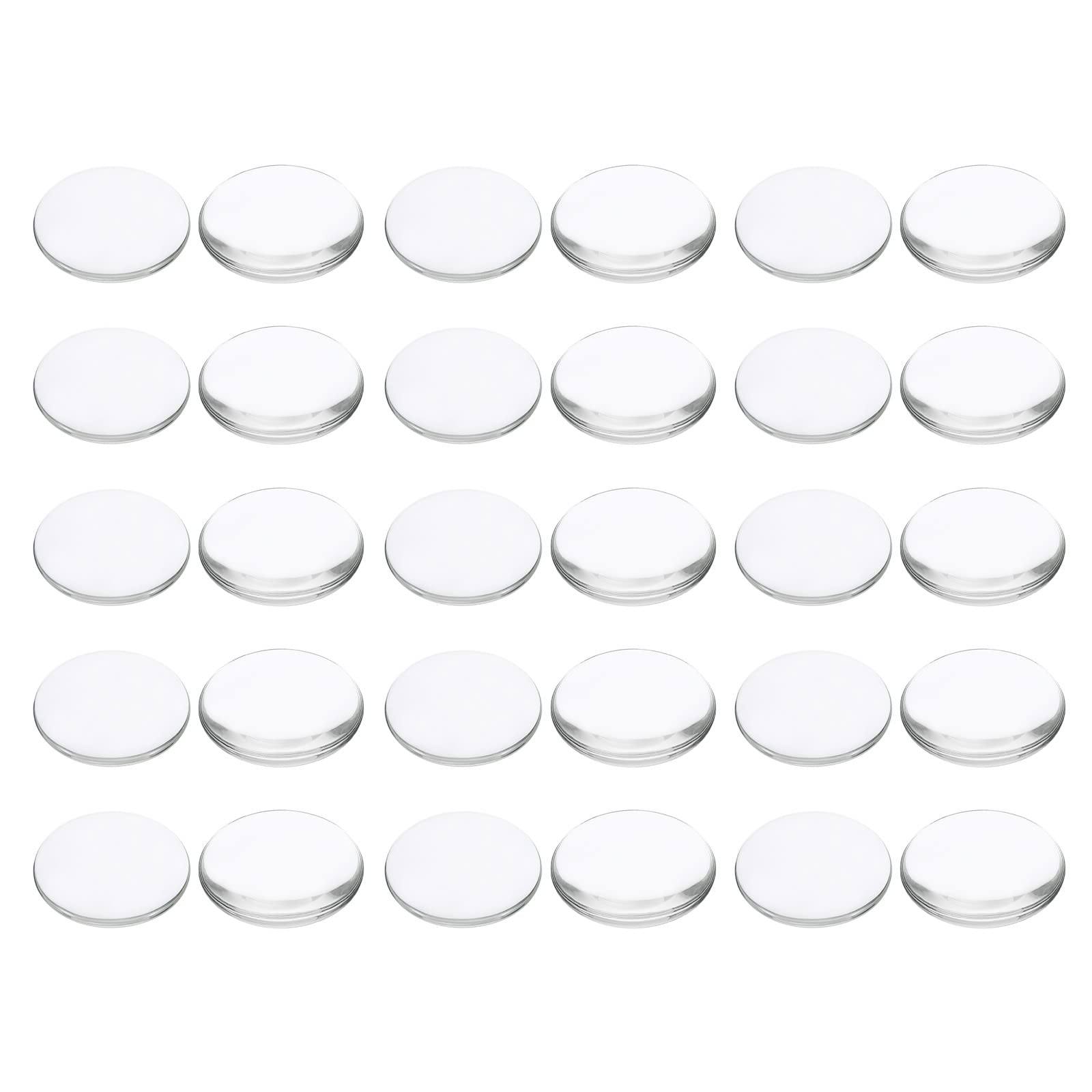 PATIKIL Transparent Glass Cabochons, 50Pcs 40mm Round Glass Dome Tiles for Photo Pendant Jewelry Making, Clear