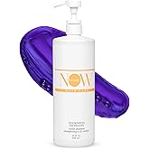 NOW BEAUTY Nourishing No Yellow Violet Shampoo - Purple Shampoo for Blonde Color-Treated Hair - Removes Brassiness - Hydrate - Vegan - Color safe - Paraben & Sulfate free - For Men & Women - 32 Oz