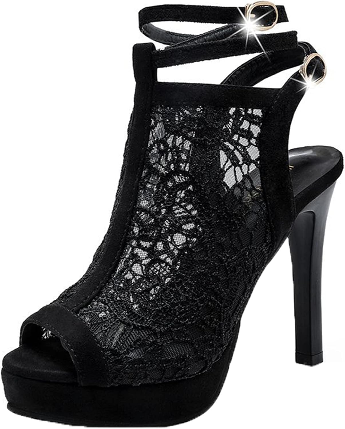 Women Peep Toe High Heels Platform Thin Heel Stilettos Summer Fashion