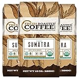 Fair Trade Organic Sumatra Coffee, 12-Ounce Bags (Pack of 3) , Ground Coffee, Fresh Roasted Coffee LLC.