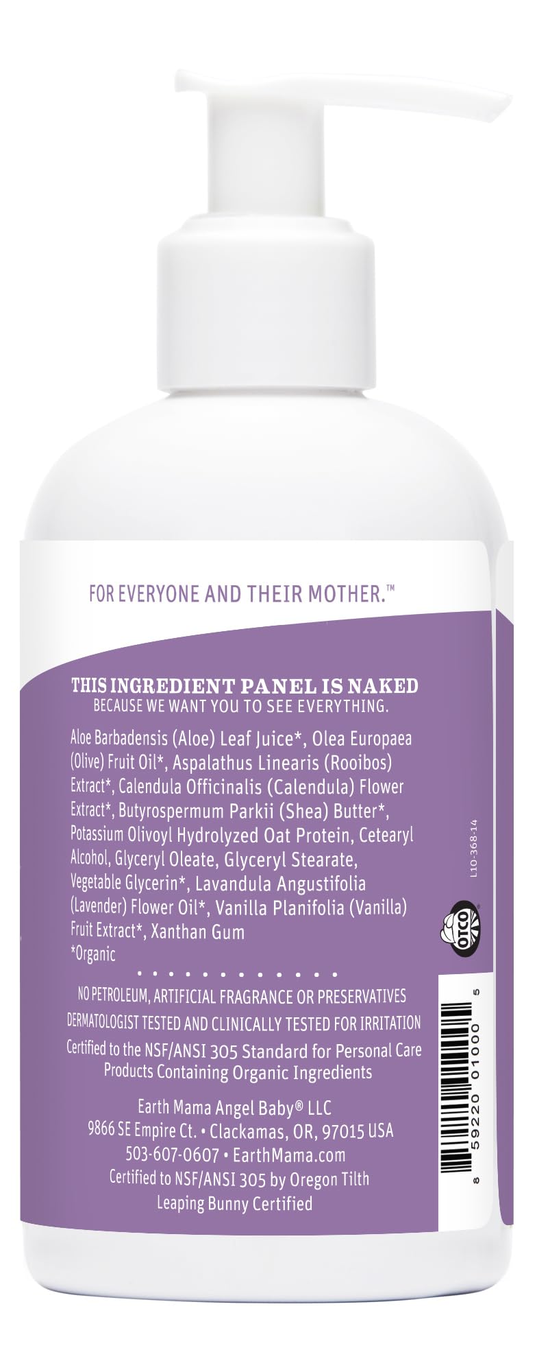 Earth Mama Calming Lavender Baby Lotion for Dry Skin, Calendula Cream