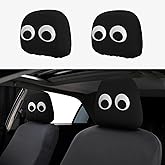 KOSUES Cartoon Cute Eyes Car Headrest Covers 2 Pack Car Seat Head Rest Cover Auto Elastic Seat Coverings Vehicle Interior Accessories Protector Universal Fit Most Cars Sedan SUV