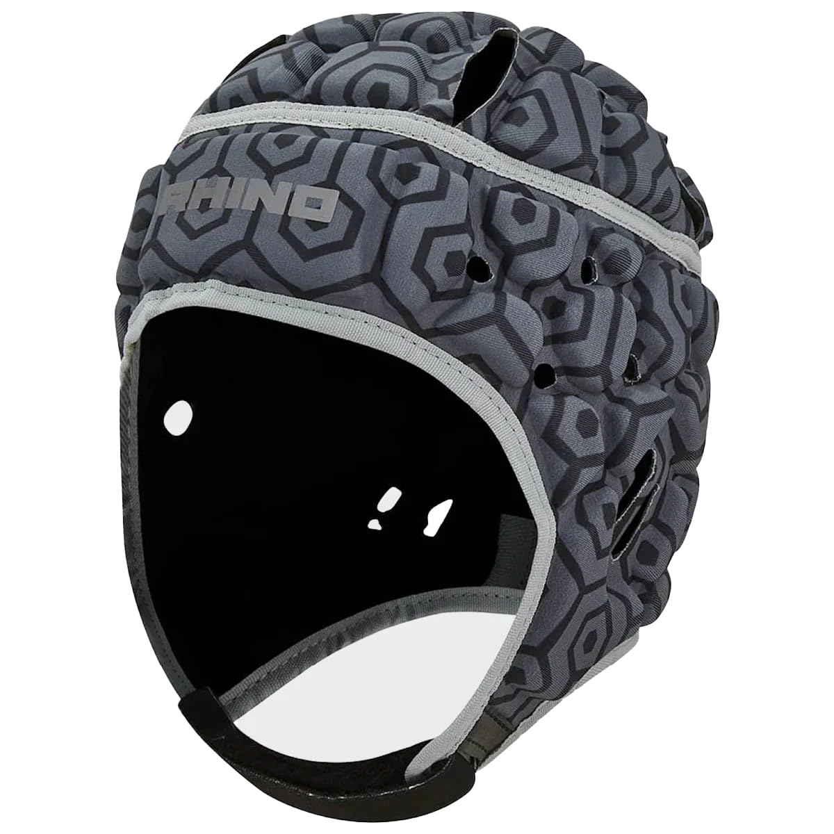 Rhino Pro Rugby Headguard, Black, Medium Youth