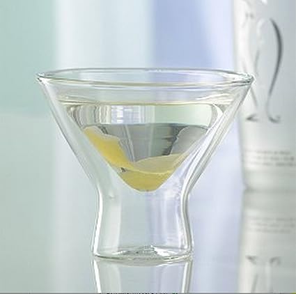 EZ Life Double Wall Martini Glass (200ml) - Set of 4