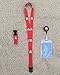 Cruise On Cruise Lanyard for Ship Cards – 2-Pack Retractable Badge & Waterproof Key Card Holder for Ship Cards – Cruise Essentials 2025-2026, Perfect for Travel & Vacation (Red Pirate)