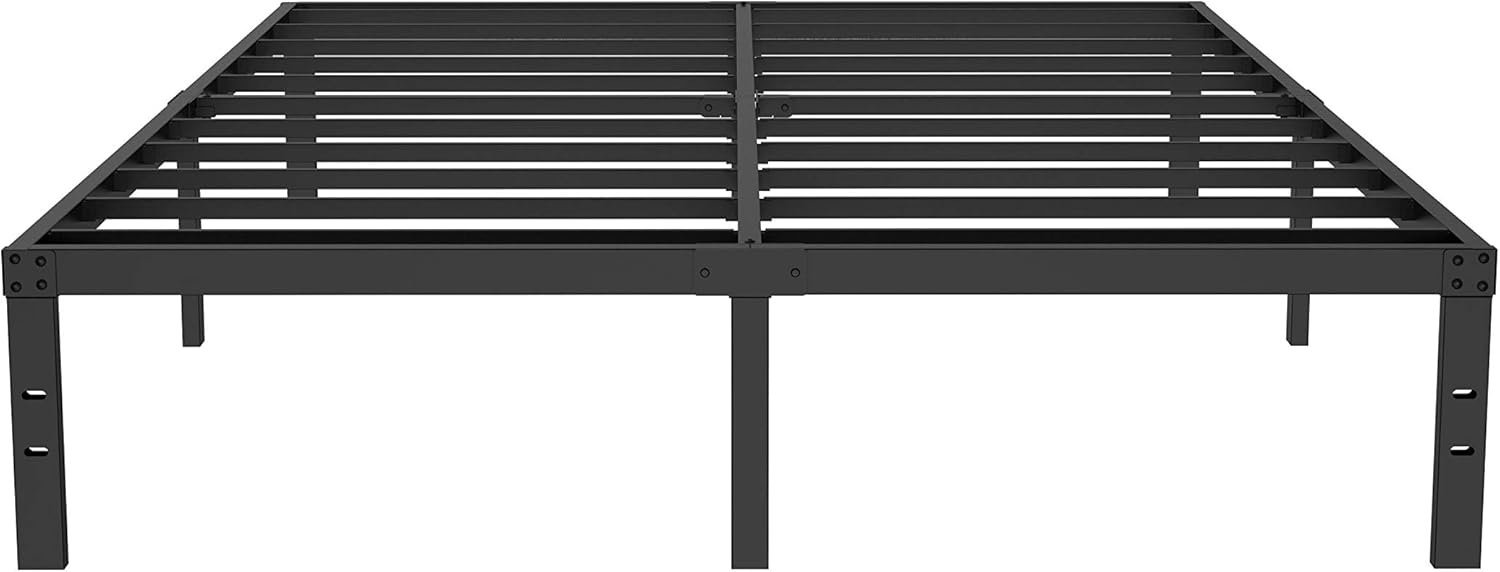 COMASACH Heavy Duty Non-Slip Full Size Bed Frame with Steel Slat Support, 14 Inch Durable and Strong Platform Metal Bed Frames Mattress Foundation for 3500 lbs, No Noise, No Box Spring Needed: Furniture & Decor