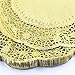 LoBake 12 inches golden round paper lace doilies cupcake bread placemats home dinner tableware 100 pieces per pack