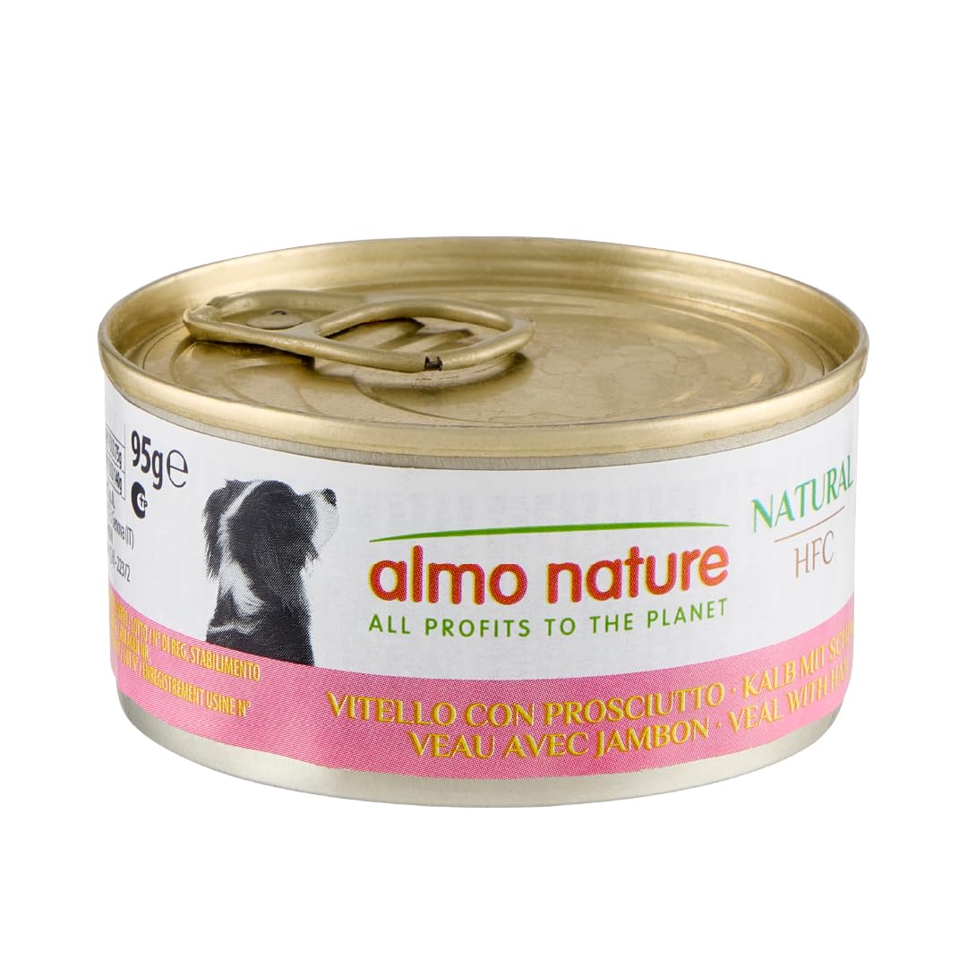 Almo Nature HFC Cuisine Beef and Ham Wet Dog Food, 95 g, Pack of 24