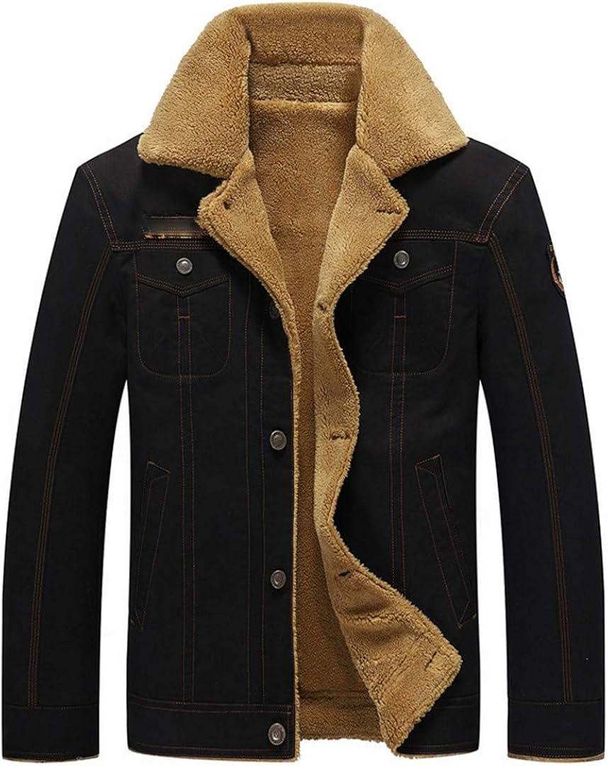 Winter Bomber Jacket Men Air Pilot Winter Jacket Cotton Thick Collar