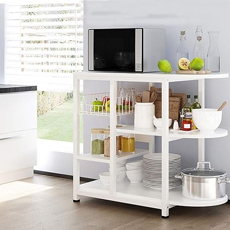 Almacenamiento en rack cocina, horno microondas, estantería ...