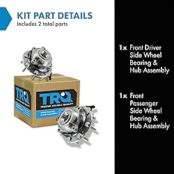 TRQ 2 Piece Front Wheel Bearing & Hub Assembly Set