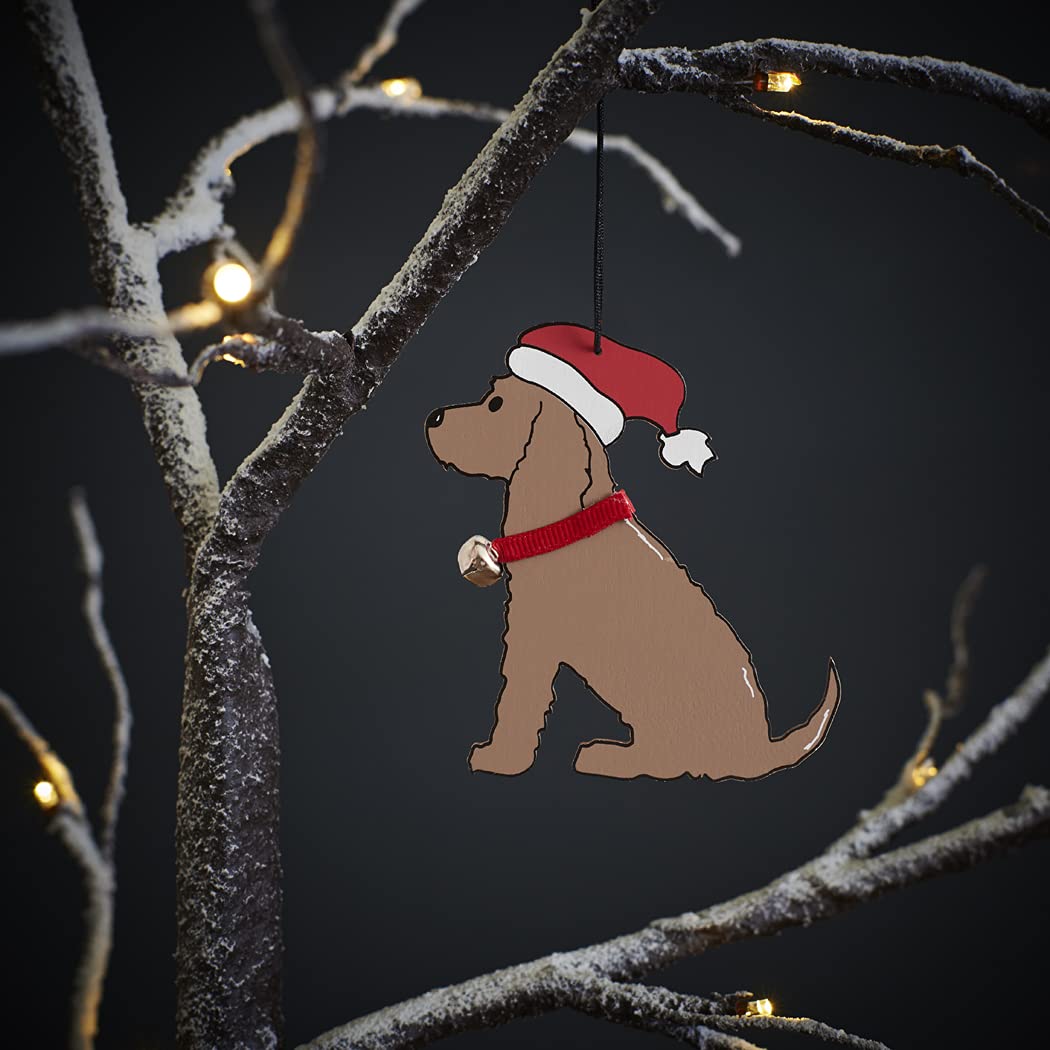 Sweet William Chocolate Cocker Spaniel Christmas Ornament