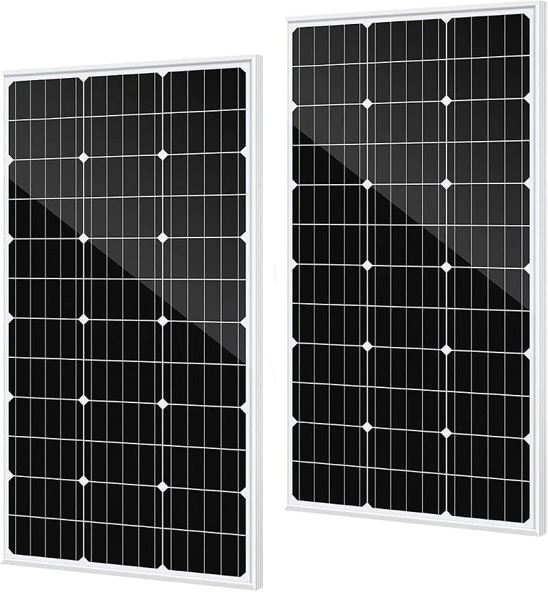 AUECOOR 200W Monocrystalline Solar Panel for RV Boat Off-Grid Charging