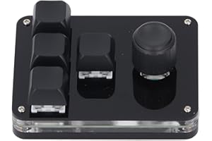 AKLOSIPY 4 Key Knob USB Mechanical Keyboard with Programmable Macro, RGB Light, Blue Switch for Gaming and Productivity,