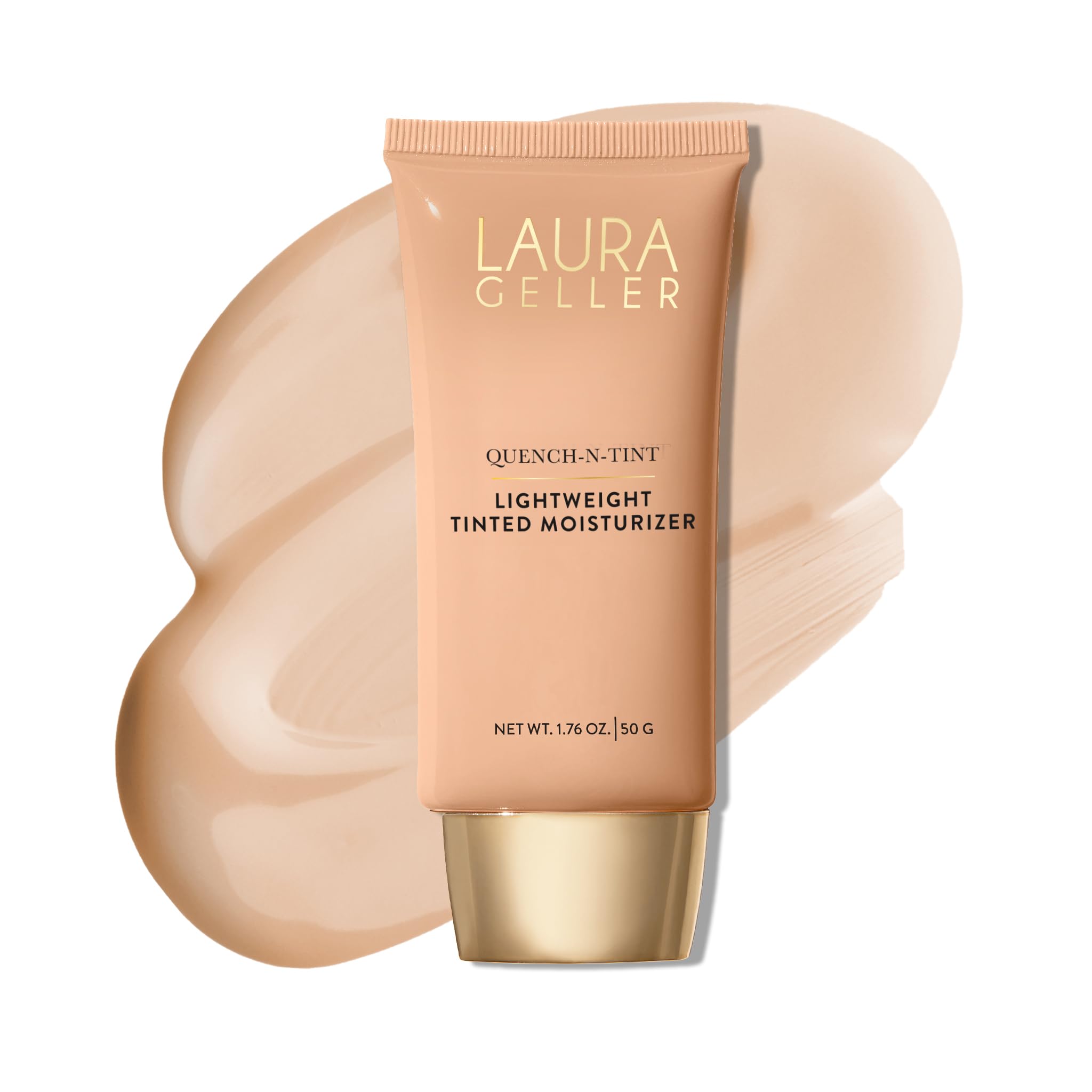 LAURA GELLER NEW YORK Quench-n-Tint Hydrating Foundation - Light - Sheer to Light Buildable Coverage - Natural Glow Finish - Lightweight Formula with Hyaluronic Acid — image 1