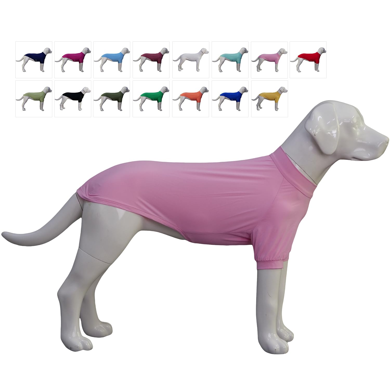 LoveLongLong Spring Summer Cooling Dog T-Shirt with UV Protection and Moisture-Wicking Fabric Blank Color Pink XS