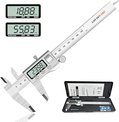 LOUISWARE 150mm Digital Vernier Caliper Stainless Steel Inch/Metric