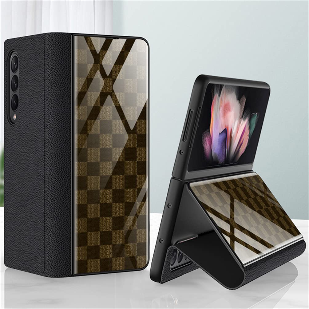 Case for Samsung Galaxy Z Fold3 5G Folding Screen Case Leather Cover PU Leather Protective Phone Case for Samsung Galaxy Z Fold3 5G,CH2