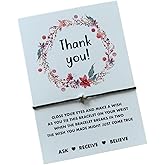 Thank you gift | Thank you wish bracelet | Gift of thanks | Thanking you card