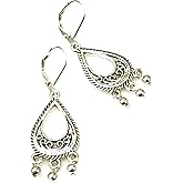 Antiqued Silver Pewter Dangle Earrings