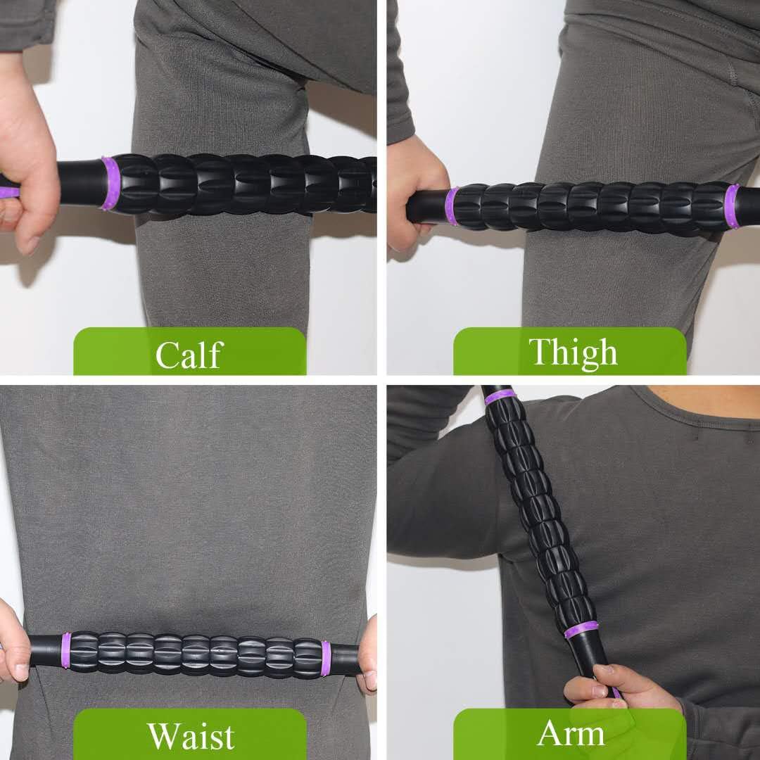 Muscle Roller, MZDXJ Massage Roller Stick for Athletes, Help Reducing Muscle Soreness Cramping Tightness Leg Arms Back Calves Muscle Massager（Purple Black）: Health & Personal Care