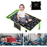 RUIMIX Toddler Airplane Bed – Kids Airplane Seat Extender & Travel Bed | Flyaway Kids Bed Alternative | Portable Airplane Hammock for Toddlers (Black Dino)