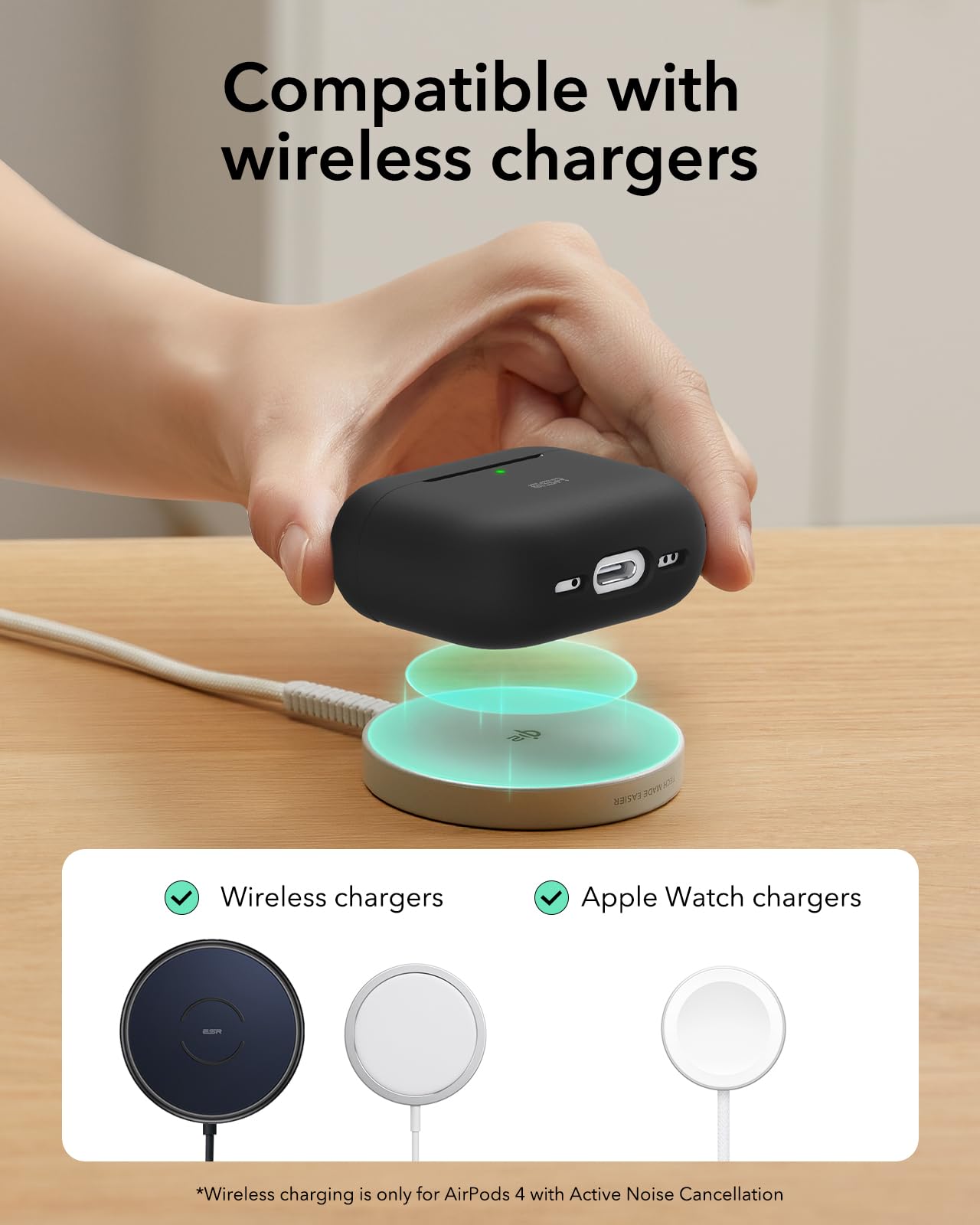 ESR for AirPods 4 Case, Compatible with Apple