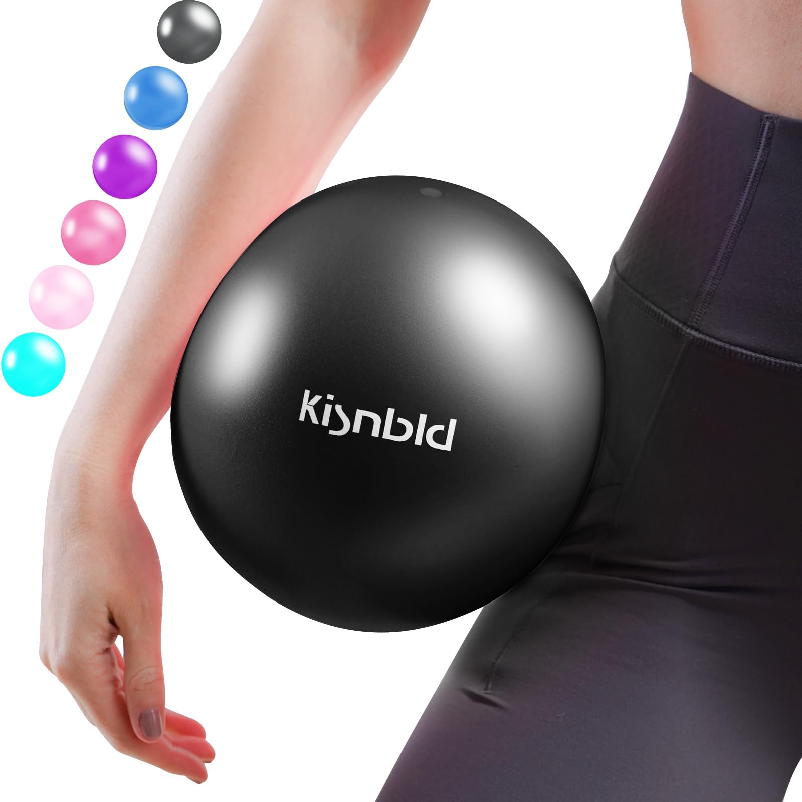 Photo 1 of kisnbld Small Exercise Ball, 9 Inch Mini Pilates Ball, Anti Burst and Slip Resistant Mini Yoga Ball for Stability, Fitness, Physical Therapy, Stretching & Core Strength Workout at Home Gym & Office