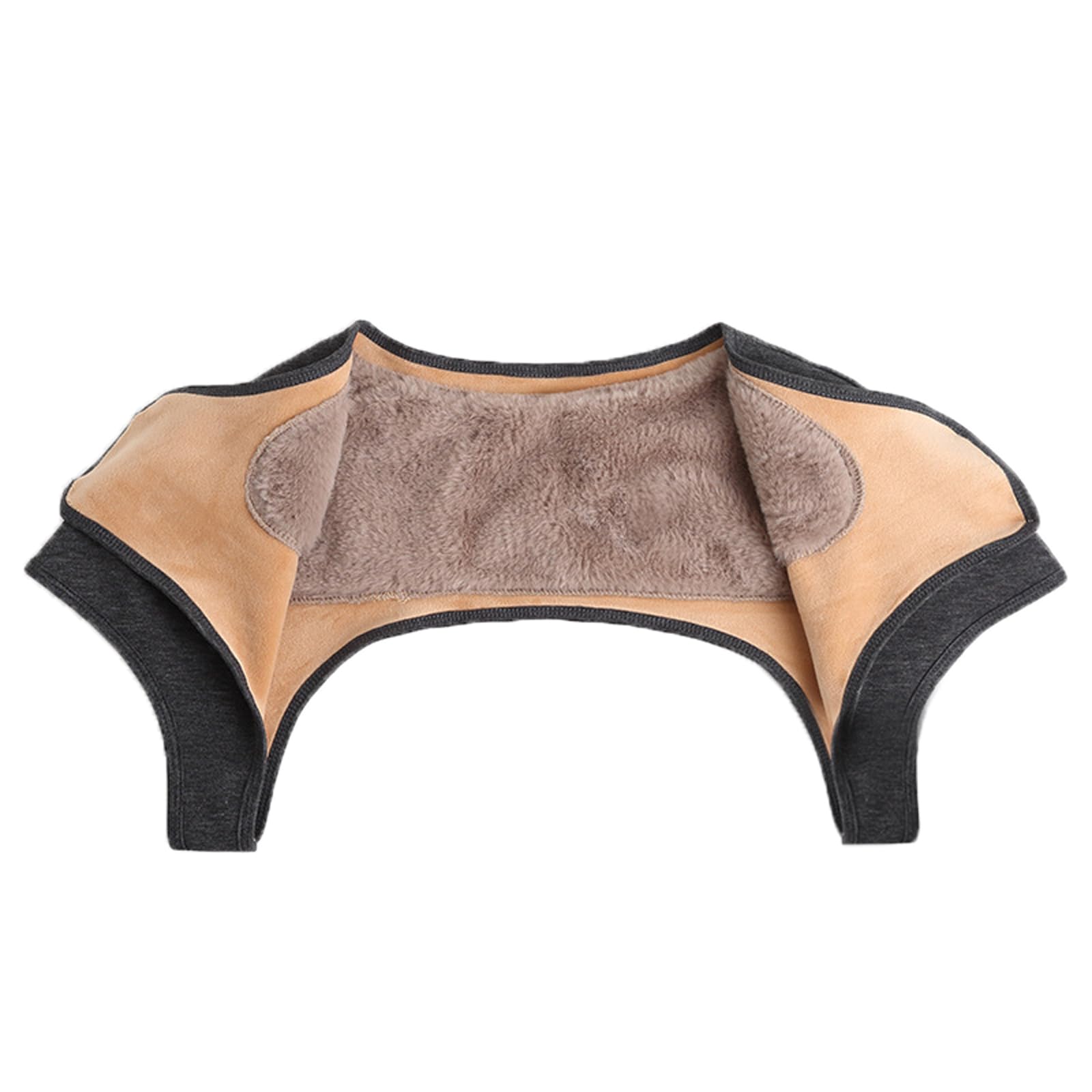 Elderly Men Wome Fleece Lining Shoulder Warmer Winter Coldproof Wearable Faux Fur Shoulder Wrap Shawl Aged Care Products Arthritis Rheumatism Shoulder Cover Protector Shrug