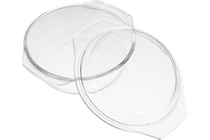 PACKOVE 7l Heat-Resistant Brown Glass Casserole Bowl with Lid, Microwave and Oven Safe Round Bakeware