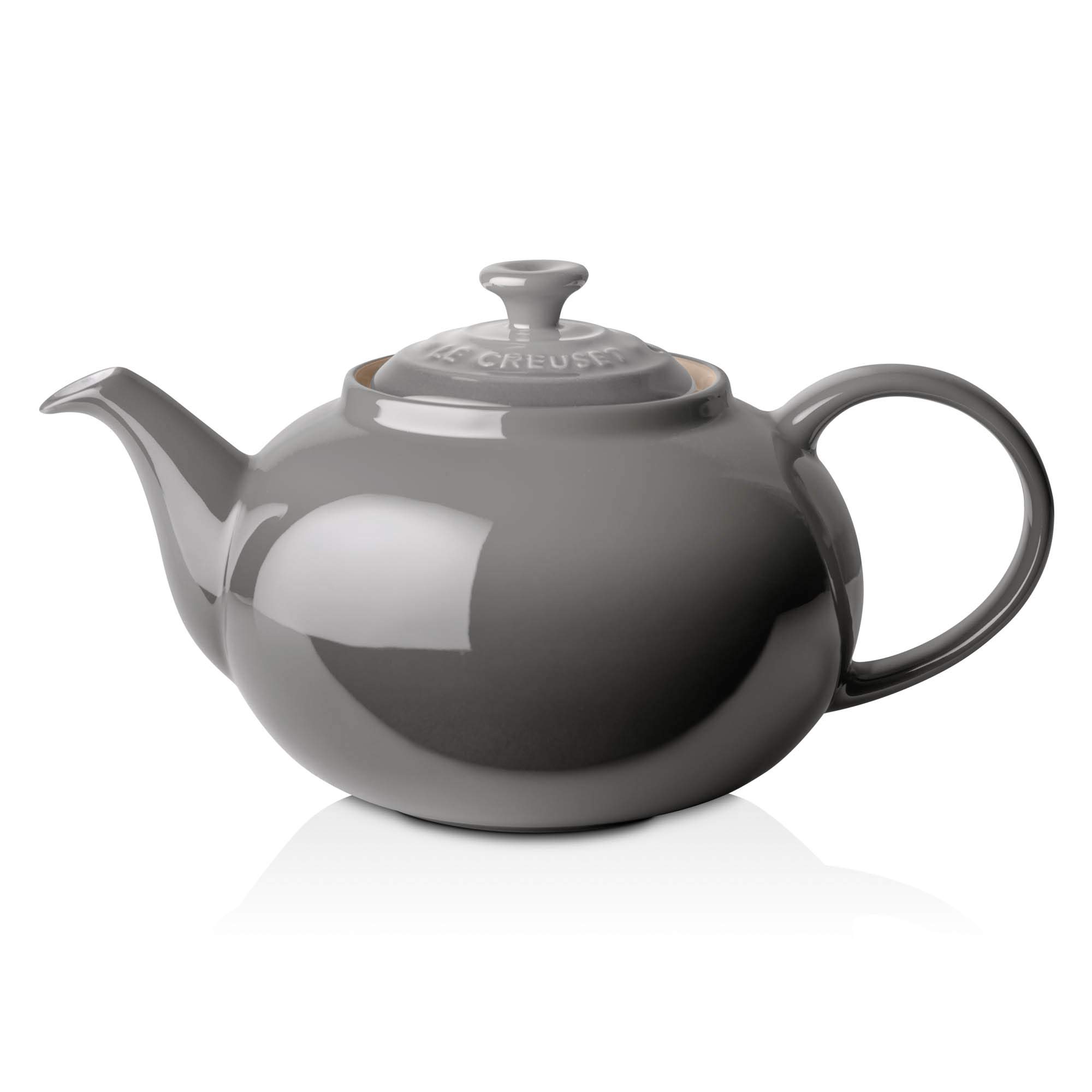 Le Creuset Stoneware Classic Teapot, 1.3 litres, Serves 3-4 Cups, Flint, 70702134440000