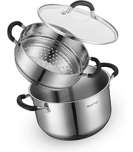 Kamberg - Couscous-Pan/Stoompan 3 In 1 Diameter 28 Cm 12 Liter Hoogwaardig Roestvrij Staal Voor Alle Warmtebronnen Inclusief Inductie Coating Type Steen Zonder Pfoa, Zwart