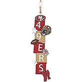 FOCO NFL San Francisco 49ers Wooden Tile Ornament – Officially Licensed Holiday Decoration