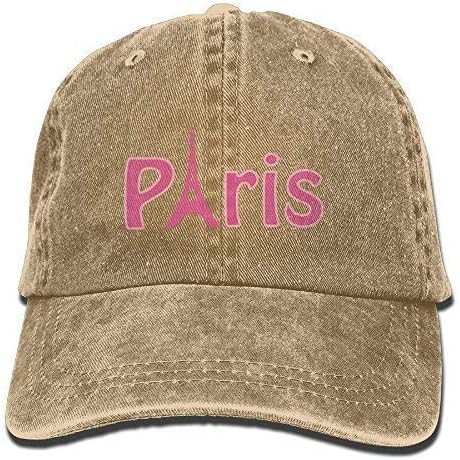 Paris Eiffel Tower Denim Hat Adjustable Male Classic Baseball Cap Asphalt