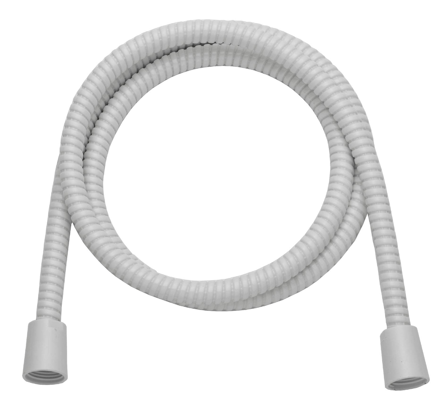 Croydex Amalfi Flexible PVC Shower Hose - White 1.5m Replacement Hose, Universal Fittings, Standard Bore, Suitable for Electric or Mixer Showers
