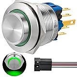 ZJWZJH 25MM Momentary Push Button Switch High Round