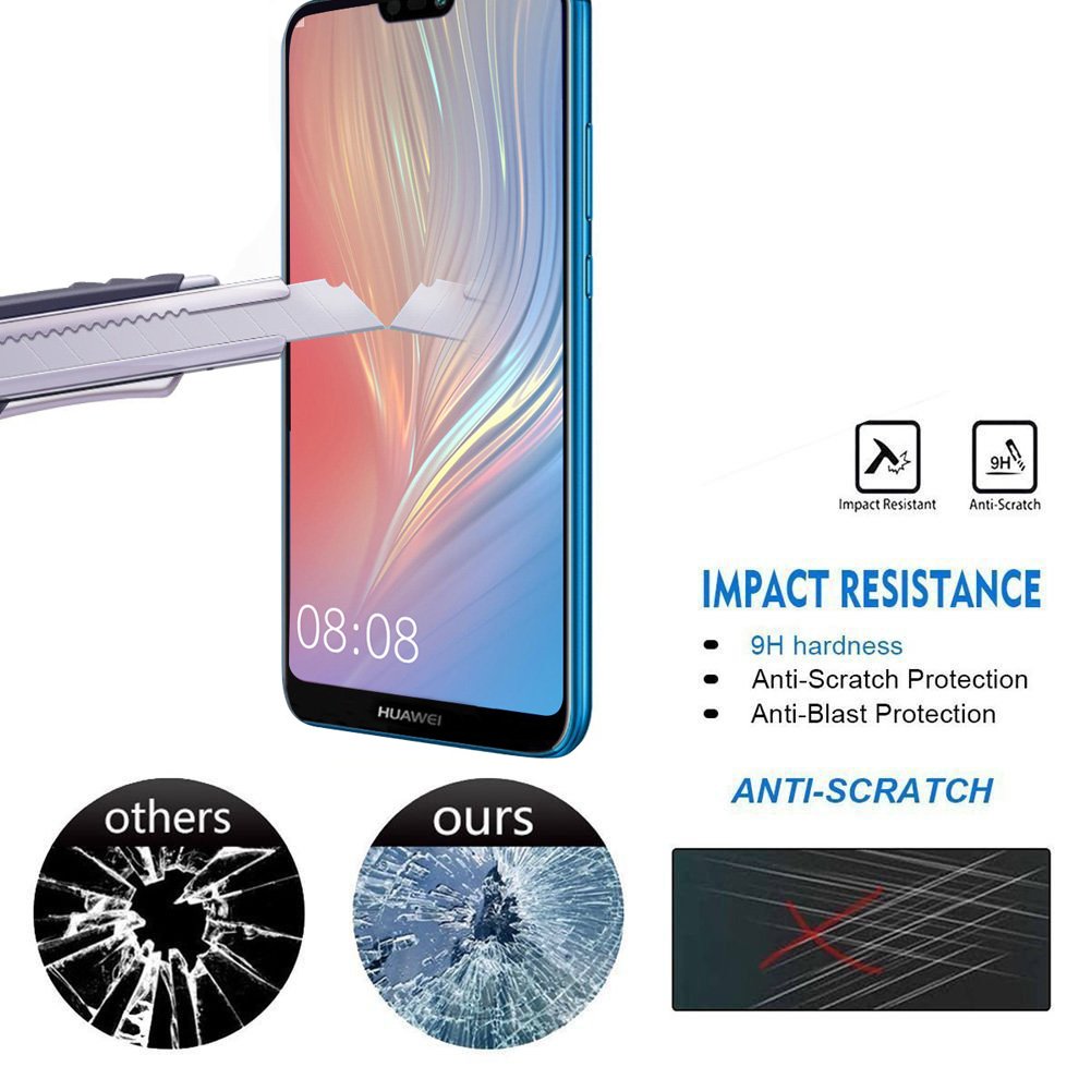 AROC Pellicola salvaschermo Huawei P20 Lite, Pellicola protettiva in vetro temperato trasparente HD Pellicola protettiva da 0,3 mm sottile e 9H [Anti-graffio] [Bubble Free] [2 pezzi]