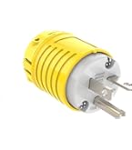 Leviton 20 Amp Locking Plug - Industrial Grade Wetguard Yellow L21-20P