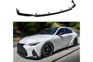WheelX 3Pcs Front Bumper Lip Compatible with 2021-2025 Lexus IS350 IS500 F-Sport, JDM Air Dam Lower Chin Splitter Protection Body Kit 2021 2022 2023 2024 2025 Man Gift (Glossy Black)
